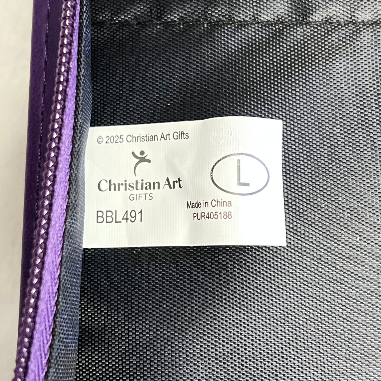 CHRISTIAN ART GIFTS Philippians 4:13 Faux Leather Bible Cover  7"x10" Purple