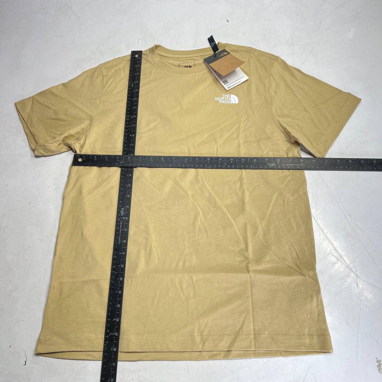 THE NORTH FACE Evolution Box NSE Regular Short Sleeve Men's Sz M Khaki Stone