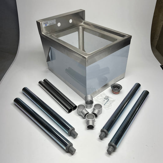STEELTON Underbar Dump Sink 2" Drain 15"x18 3/4" 304 Stainless Steel 522B11014