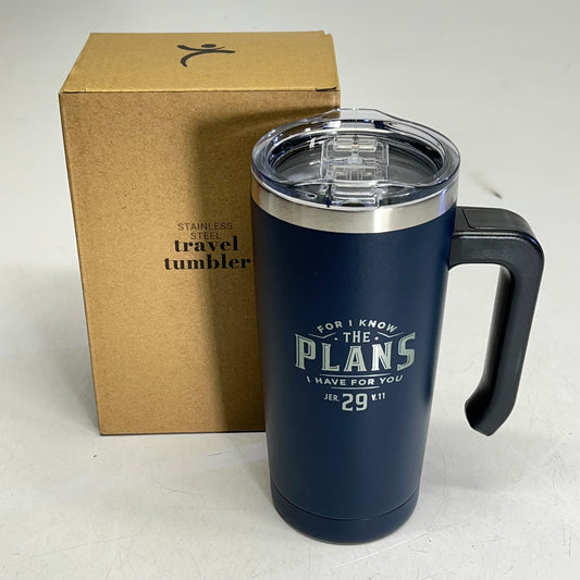 CHRISTIAN ART GIFTS Stainless Steel Travel Mug With Handle Jeremiah 29:11 18oz