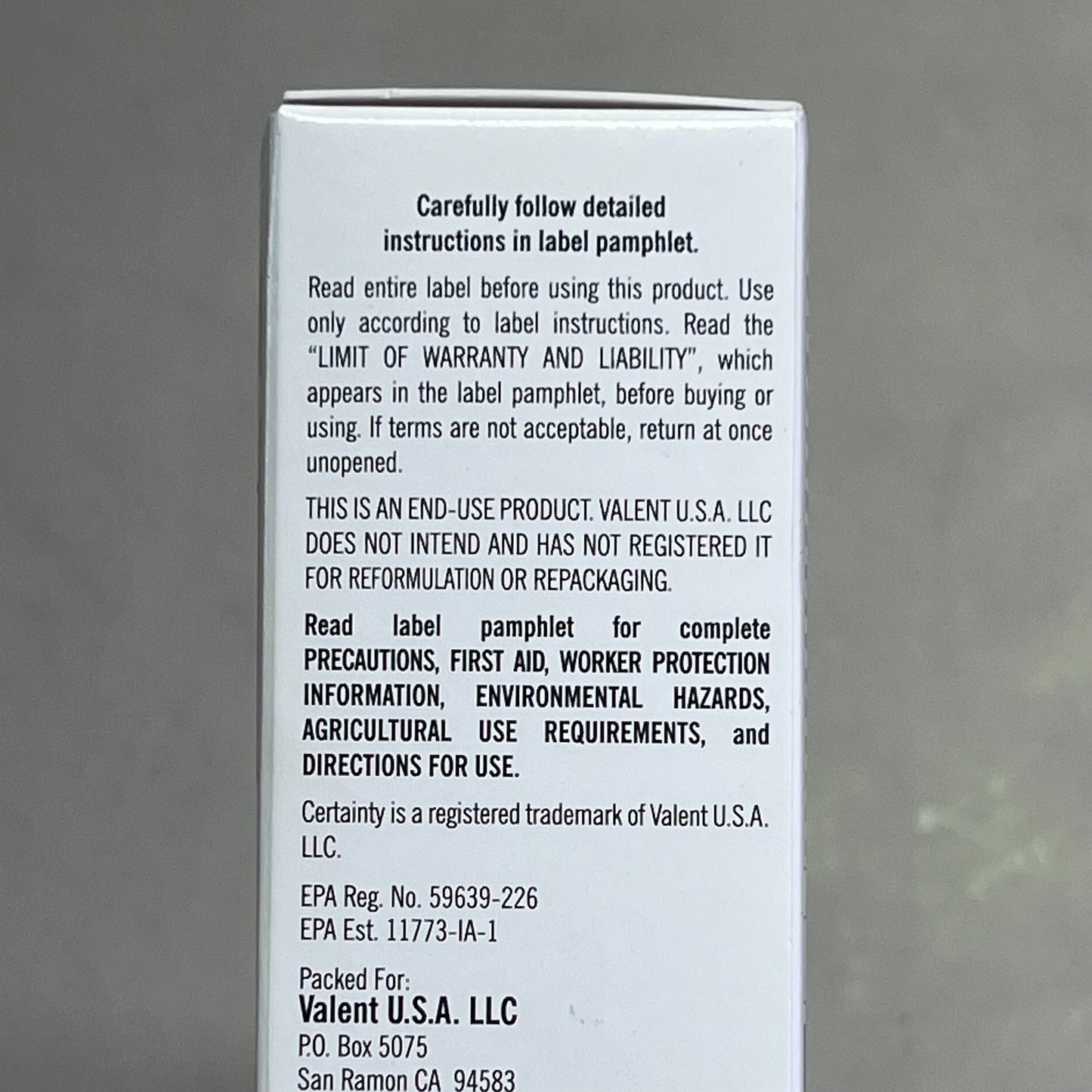 ZA@ CERTAINTY Turf Homicide Weed Control For Gold Course & Residential 1.25 oz 25230
