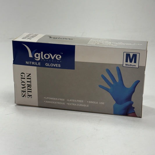 GLOVE (1000 Gloves) Blue Nitrile Disposable Gloves Size Medium – Powder-Free