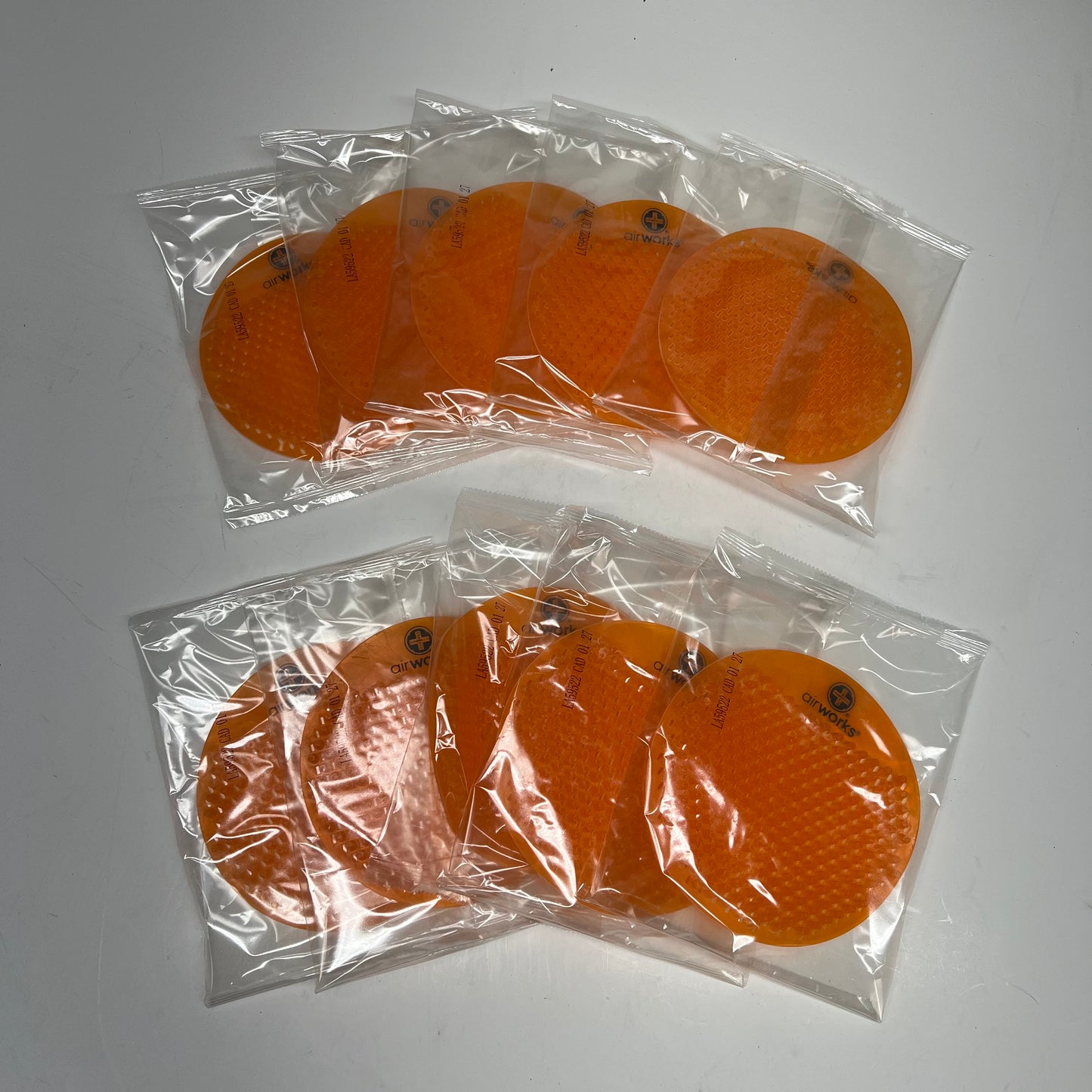 ZA@ AIRWORKS (10 PACK) Splash Free Urinal Screen Citrus Grove Scent Orange AWSFUS231-BX (As-Is)