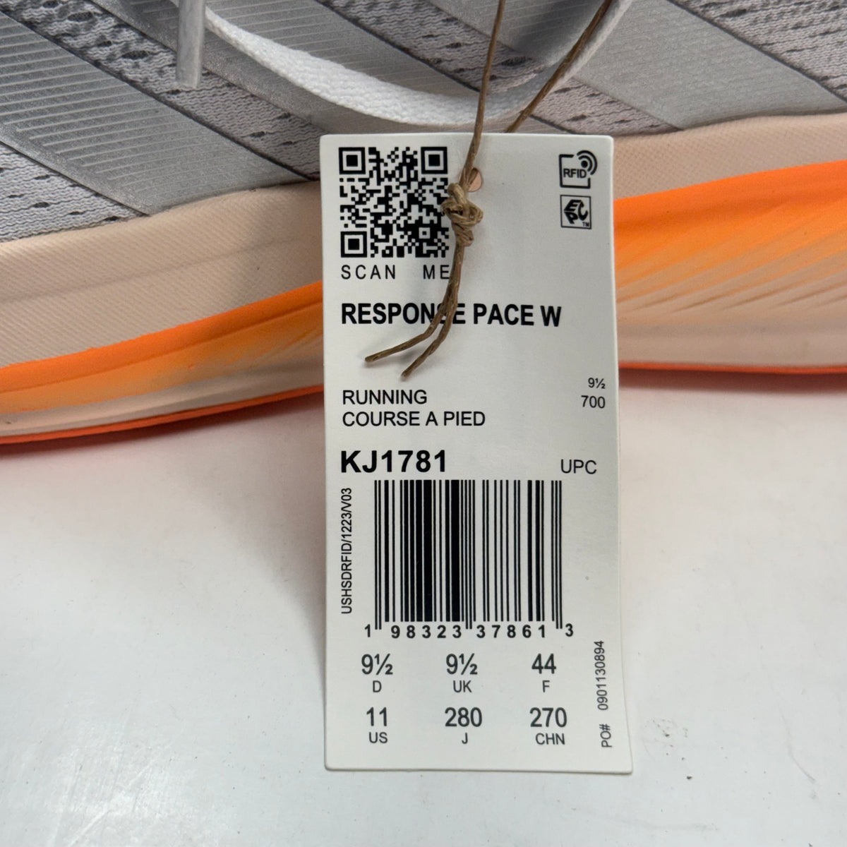 ADIDAS Response Pace W Women's Running Shoes Sz 11, White KJT781