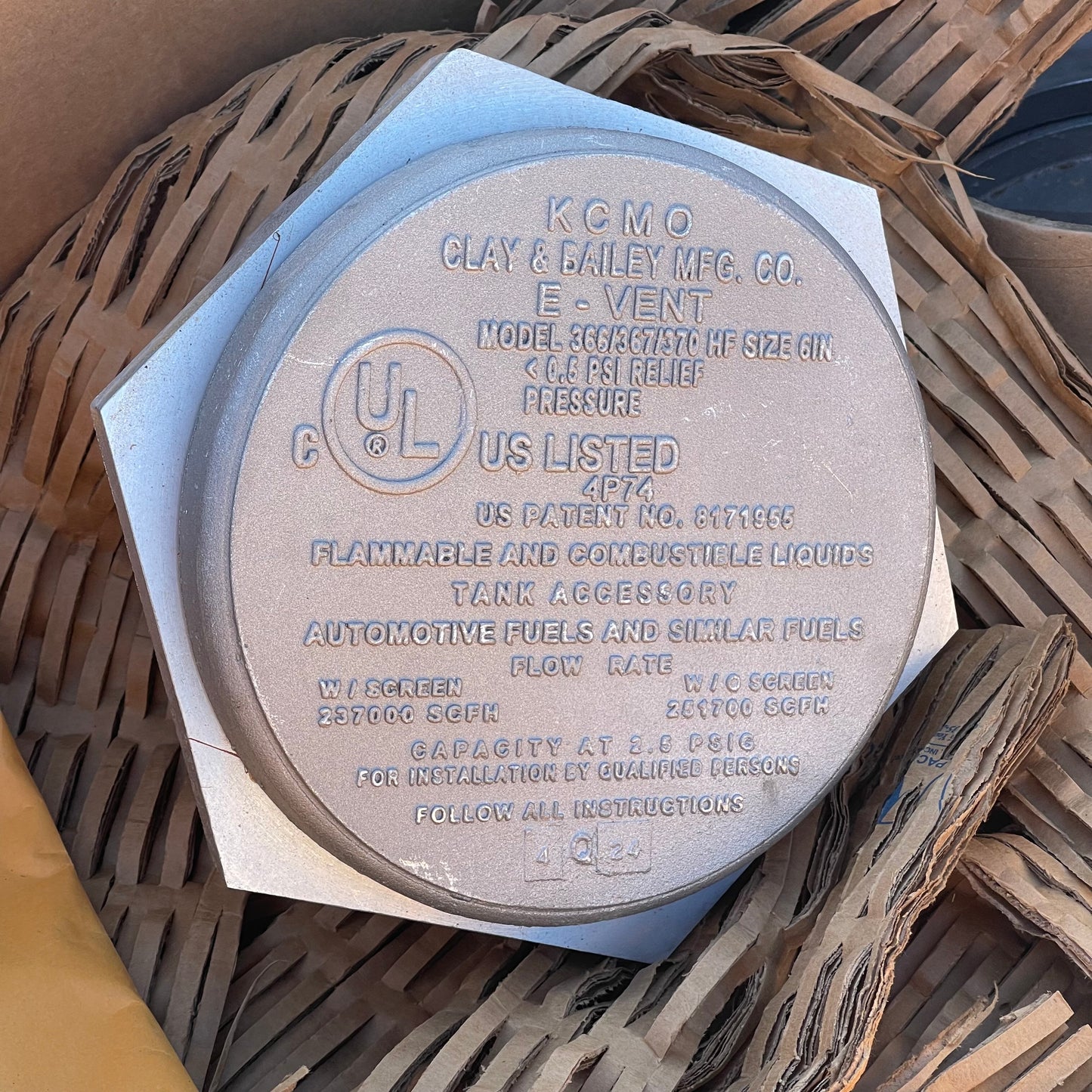 ZA@ Pallet of CLAY & BAILEY Flammable & Combustible Liquids Tank Accessory 366/367/370 HF (AS-IS)