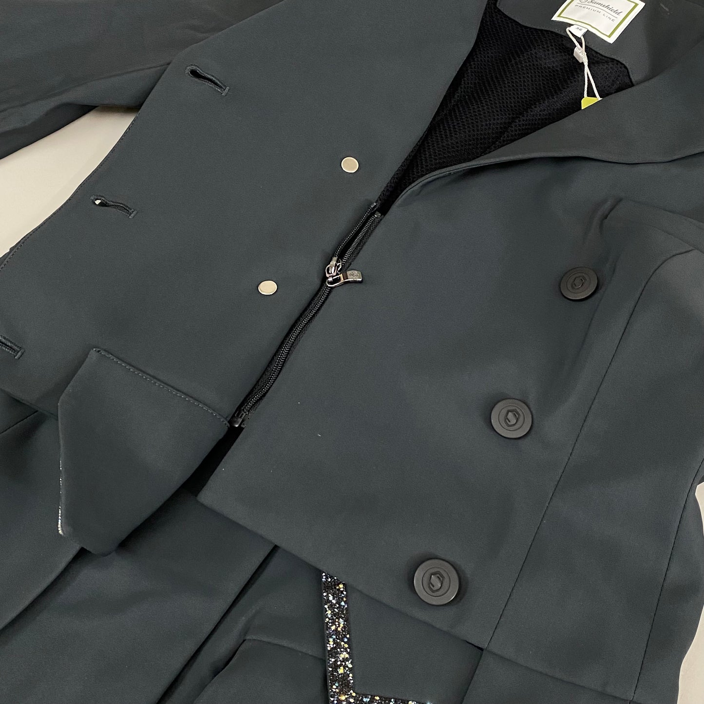 SAMSHIELD Short Frac Premium Equestrian Jacket Women's Sz US 6, UK 8, FR 36 Moonless Night