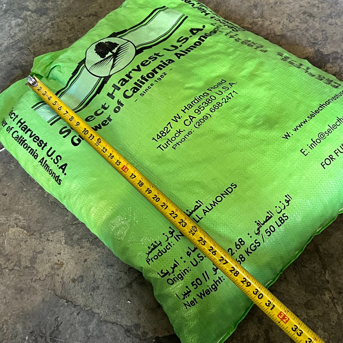SELECT HARVEST U.S.A. Inshell Almonds 50lb Bulk Bag BB 11/27