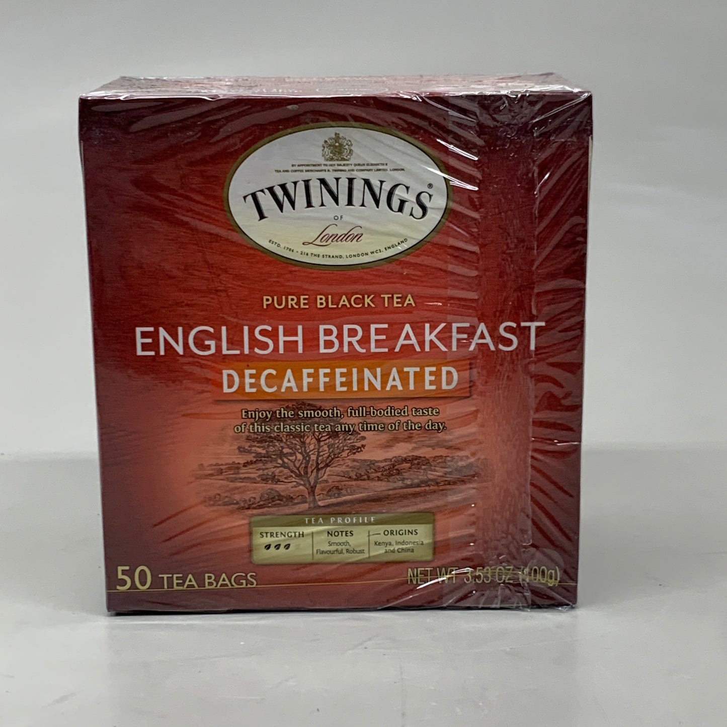 TWININGS (2 PACK) 100 Bags English Breakfast Decaffeinated Pure Black Tea BB 05/2025