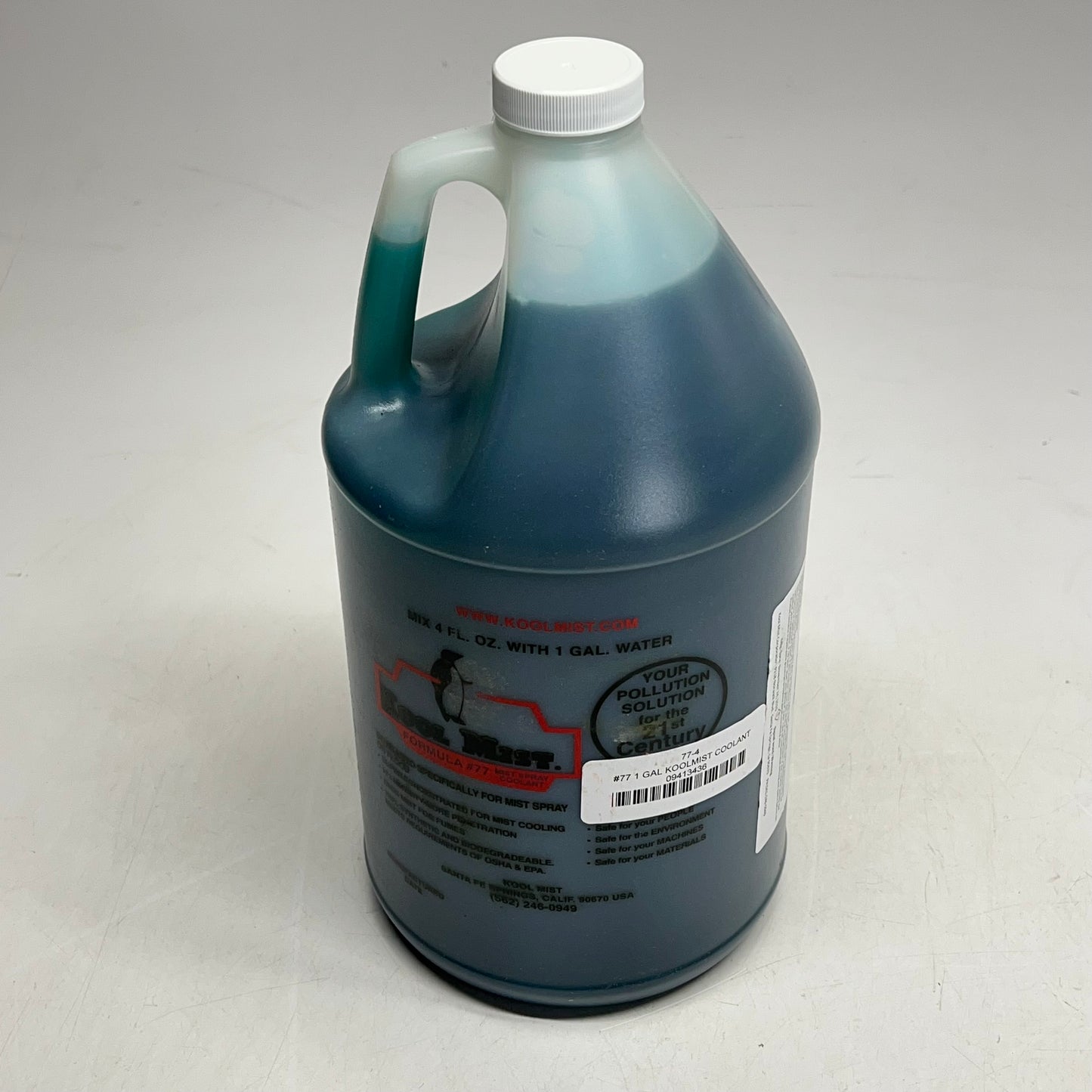 KOOL MIST Formula #77 Concentrated Coolant Cutting Fluid 1 Gal Jug Blue 77-4