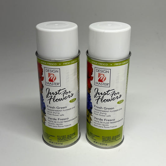 DESIGN MASTER (2 PACK) Just For Flowers Transparent Dye Spray 11 Oz Fresh Green