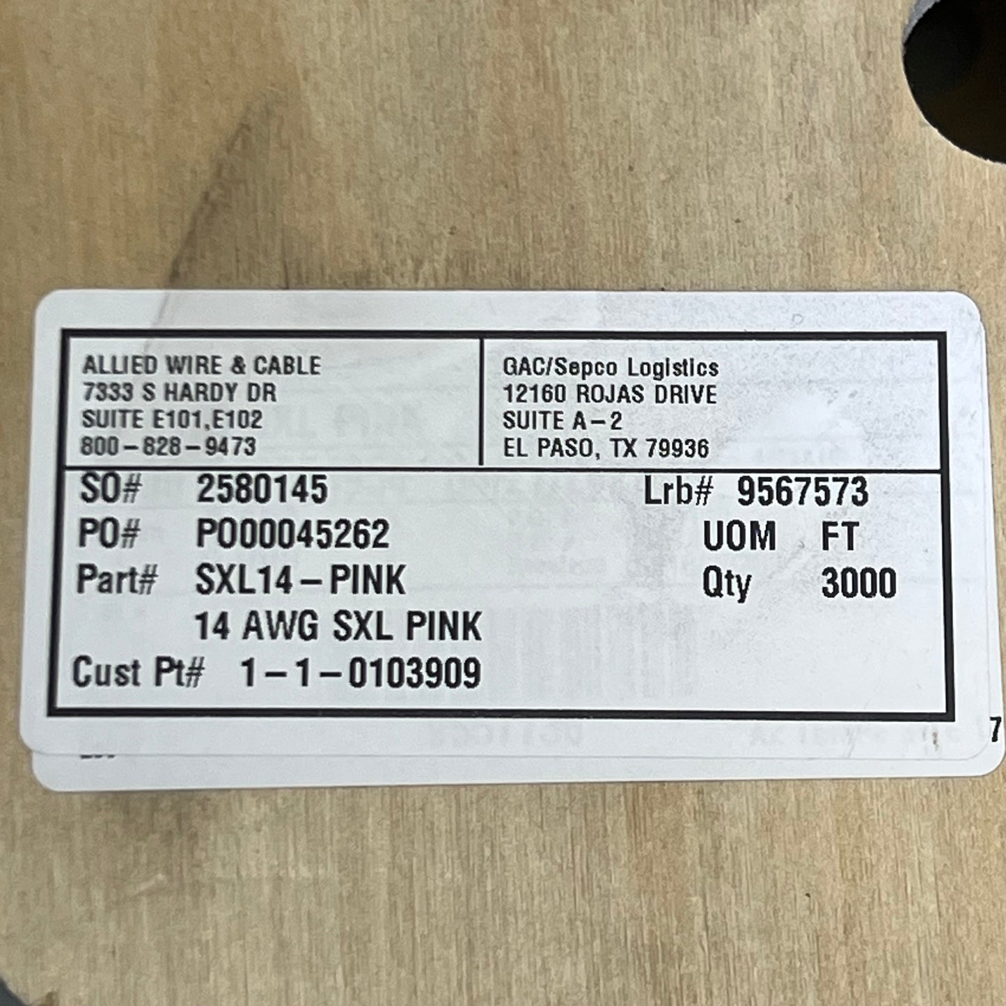 ZA@ GCS 14 Gauge Stranded Wire Pink 3000 ft. SXL14-PINK