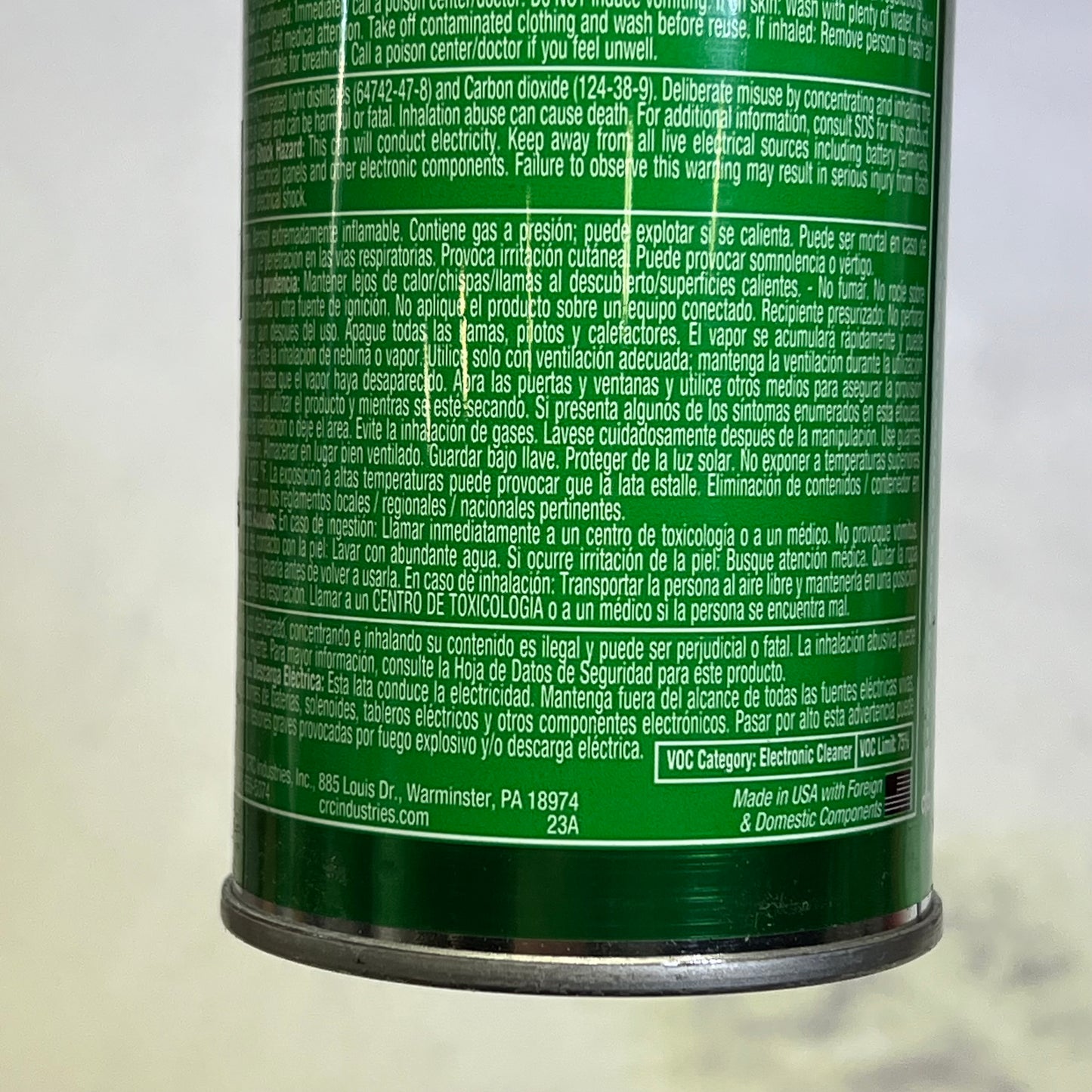 CRC (2 PACK) HF Contact Cleaner Leaves No Residue Aerosol 11 oz Clear 03125