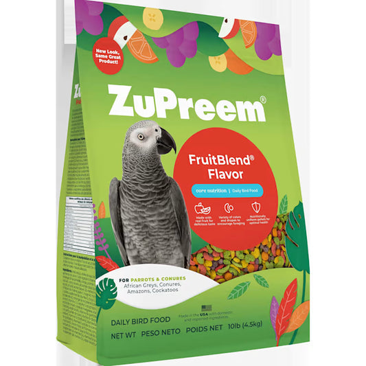 ZUPREEM FruitBlend Flavor with Natural Flavors Daily Parrot & Conure Bird Food 10 lb. BB 10/27