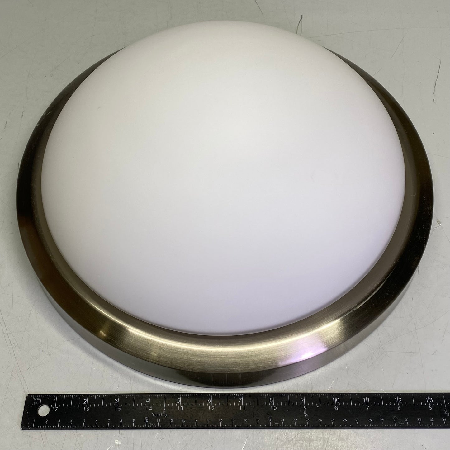 TRANS GLOBE Three Light Down Lighting Flush Mount Sz 15"W x 5.75"H 13882 BN