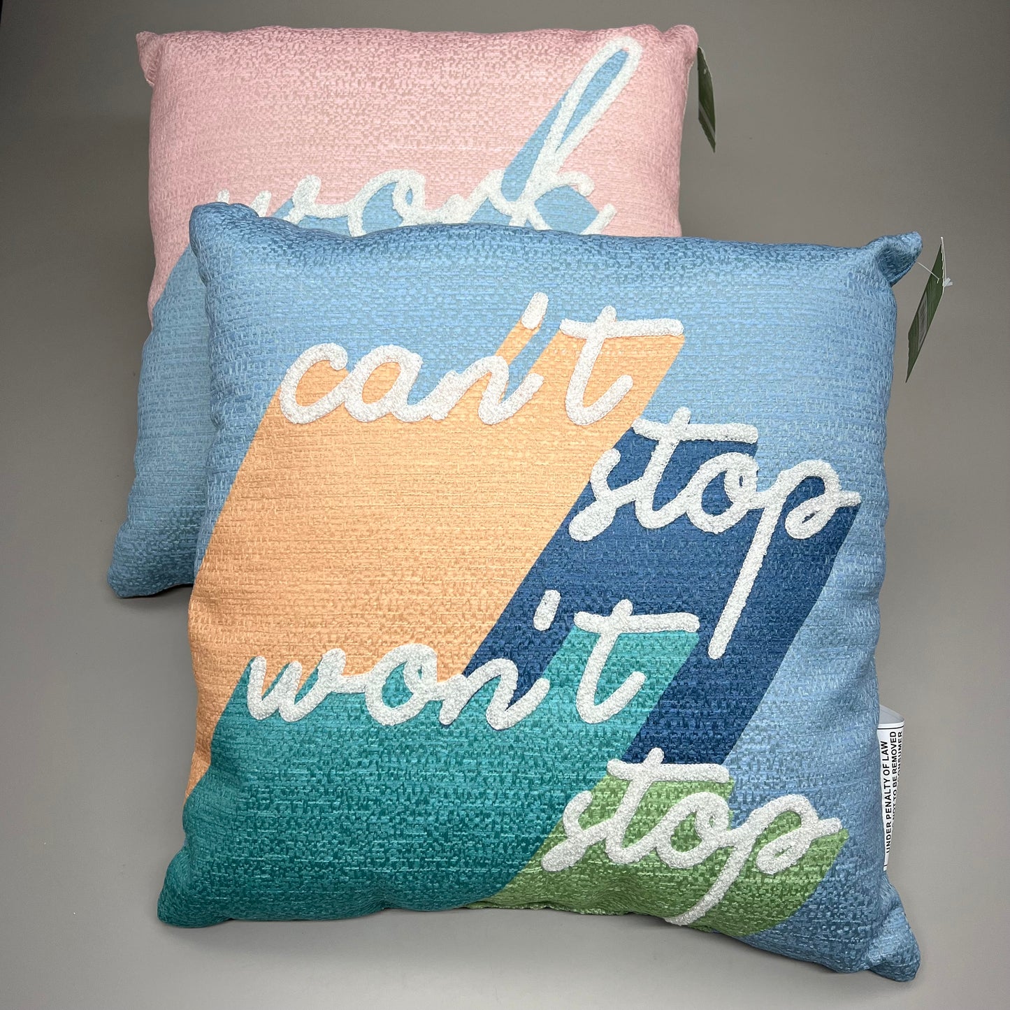 ASHLAND Set of 2 Polyester Decoration Pillows Cant Stop Wont Stop, Work it 734353