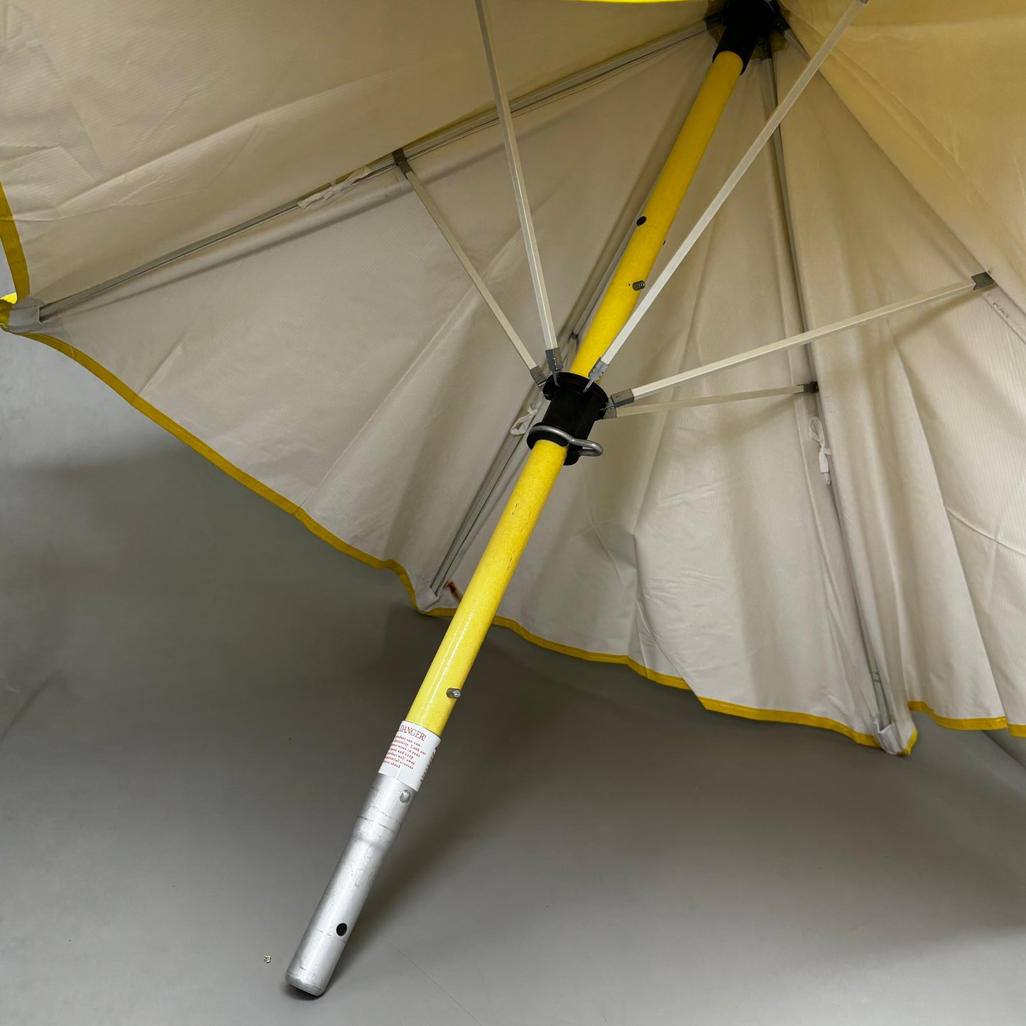 GMP Dielectric Utility Worker's Umbrella w/ 72" Fiberglass Pole Safety Yellow 70352