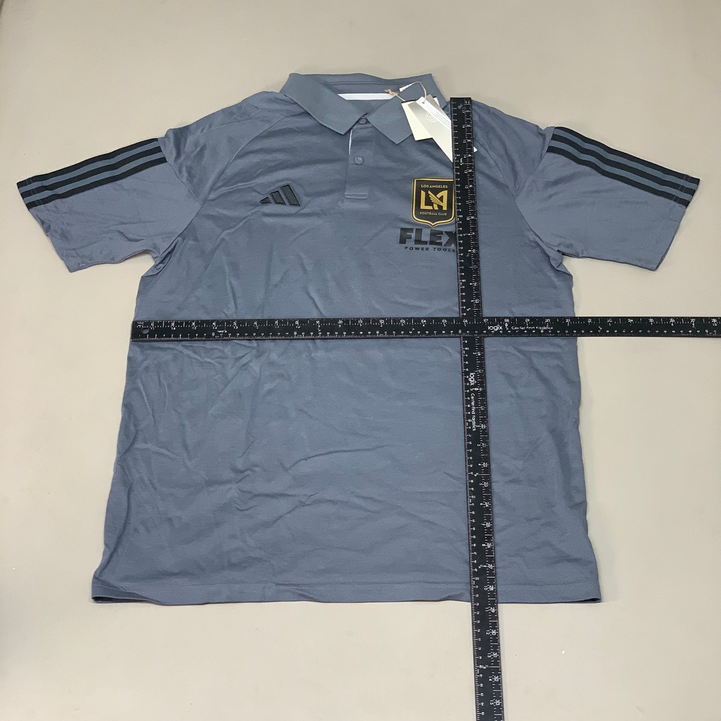 ADIDAS LAFC Los Angeles Football Club Training Polo Short Sleeve Grey L 23709685