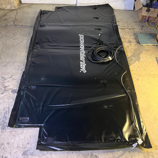 POWERBLANKET (2 PACK) Insulated Drum Heater Sz 62"W x 120"L Black CBGCW1KS-40FC (New Other, Distressed Box)