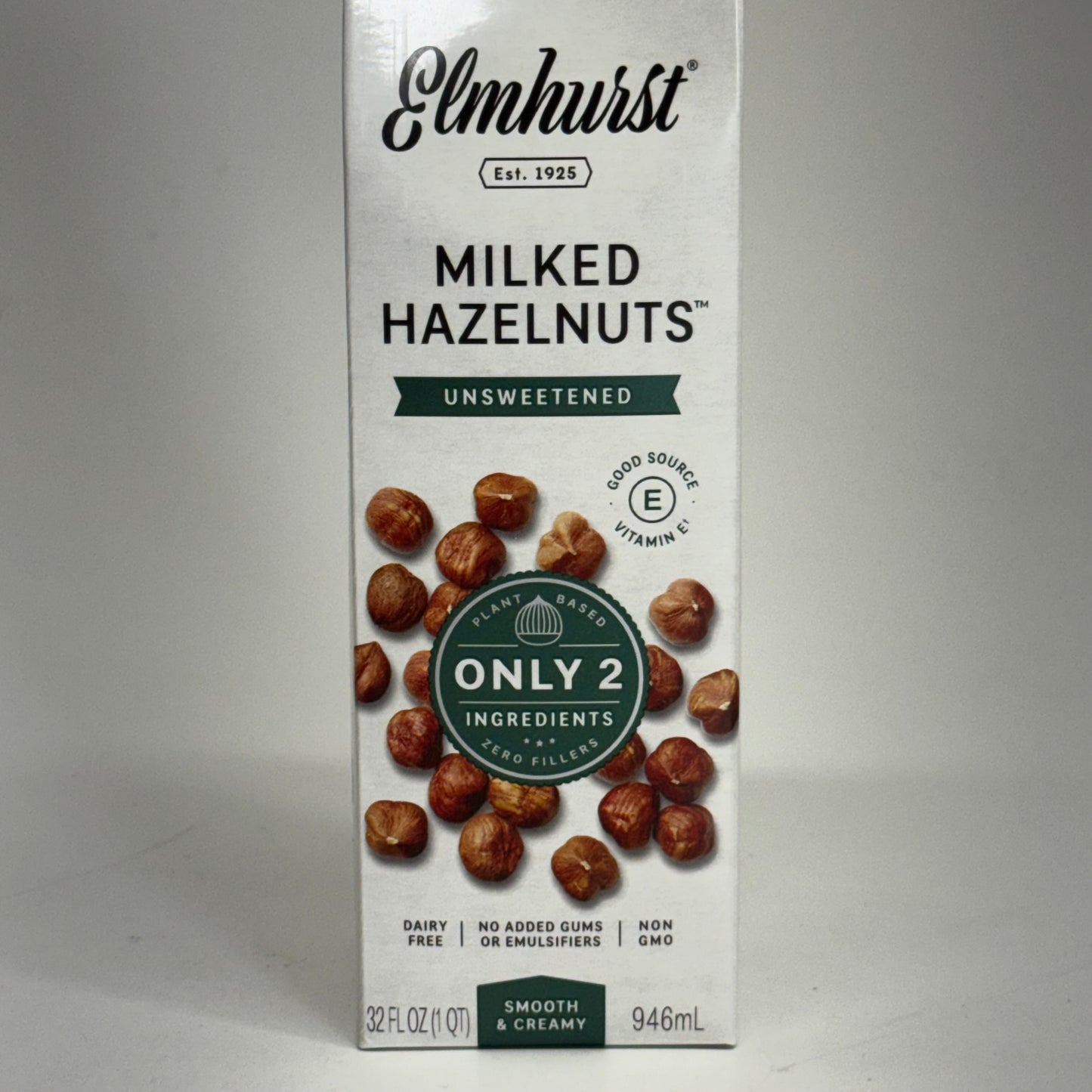 ELMHURST (6 PACK) Milked Hazelnut Unsweetened 32 fl oz. BB 10/26