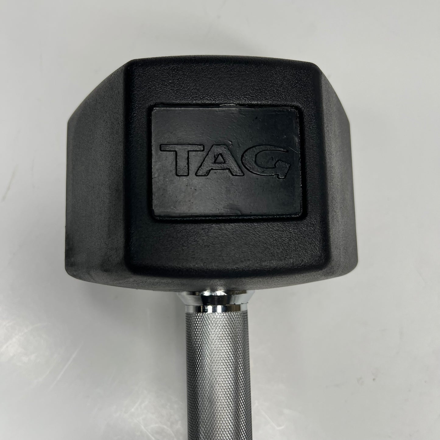 ZA@ TAG Metal & Rubber Dumbbells 35lbs Black/Chrome 1908