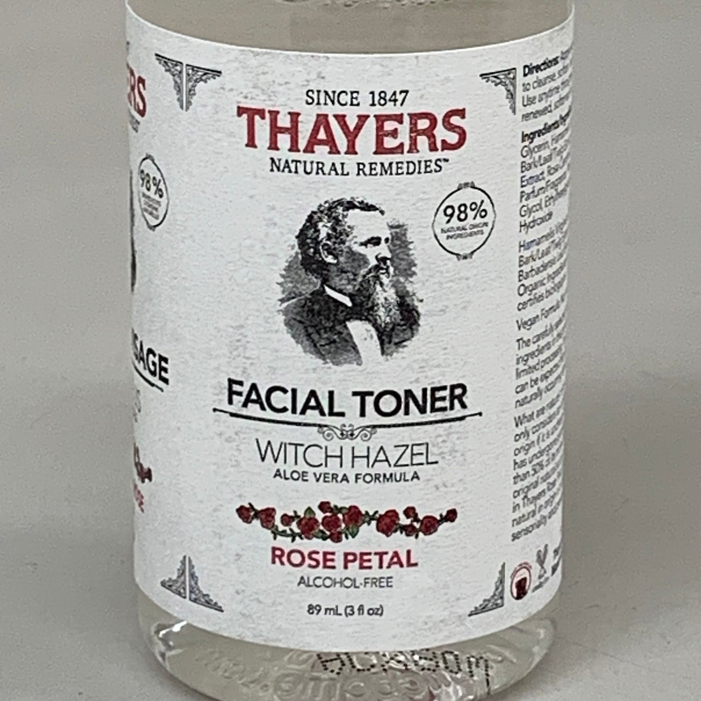 THAYERS (12 PACK) Alcohol-Free Witch Hazel Toner Rose Petal Scent  3 oz Clear K5019000