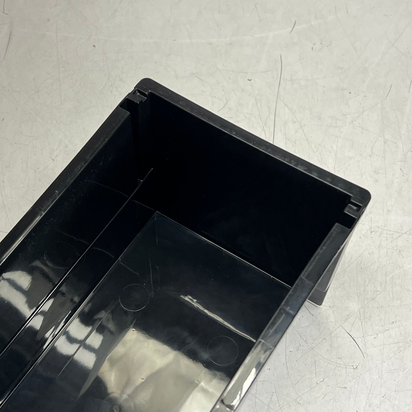 IRIS  Plastic Slim Organizing Bins Modular Stacking  13"Lx6"Wx5"H Black 585573