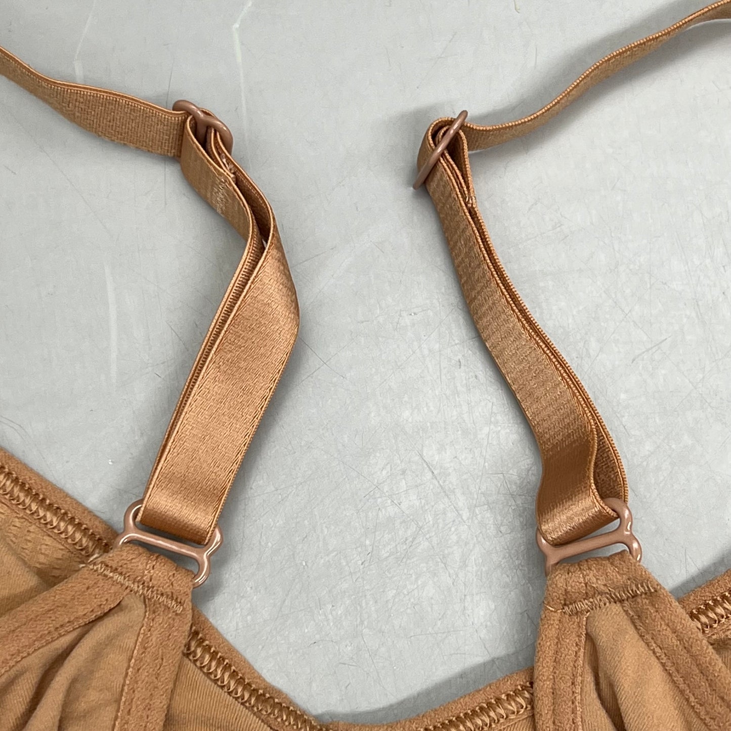 SKIMS Strong Support Seamless Bralette Pique Stitching Women's Sz S Bronze