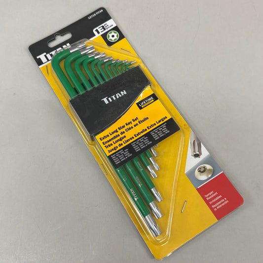 TITAN (13 Pieces) Extra Long Star Key Set TR6-TR50 Green 12715