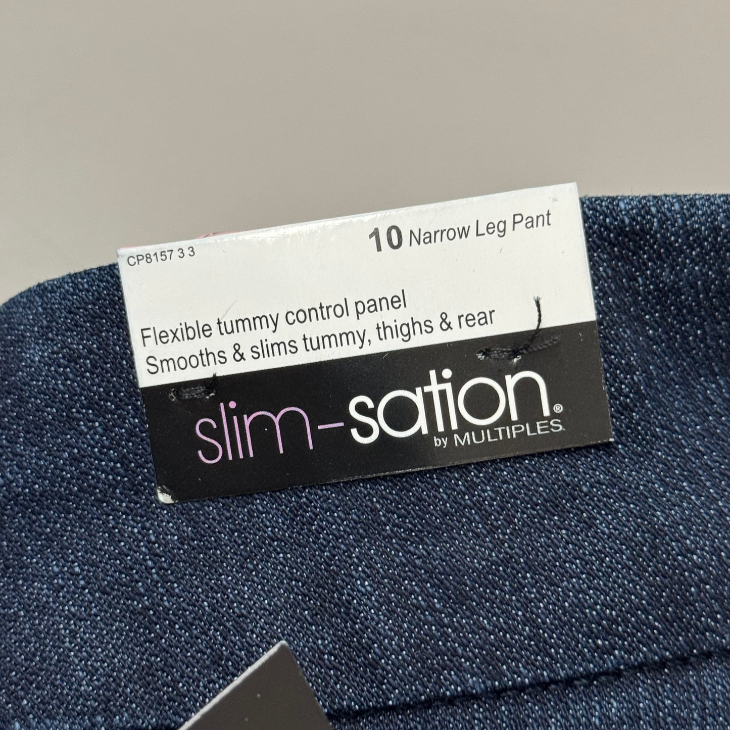 MULTIPLES Narrow Leg Pant Petite Women's Sz 10 Denim M2604P