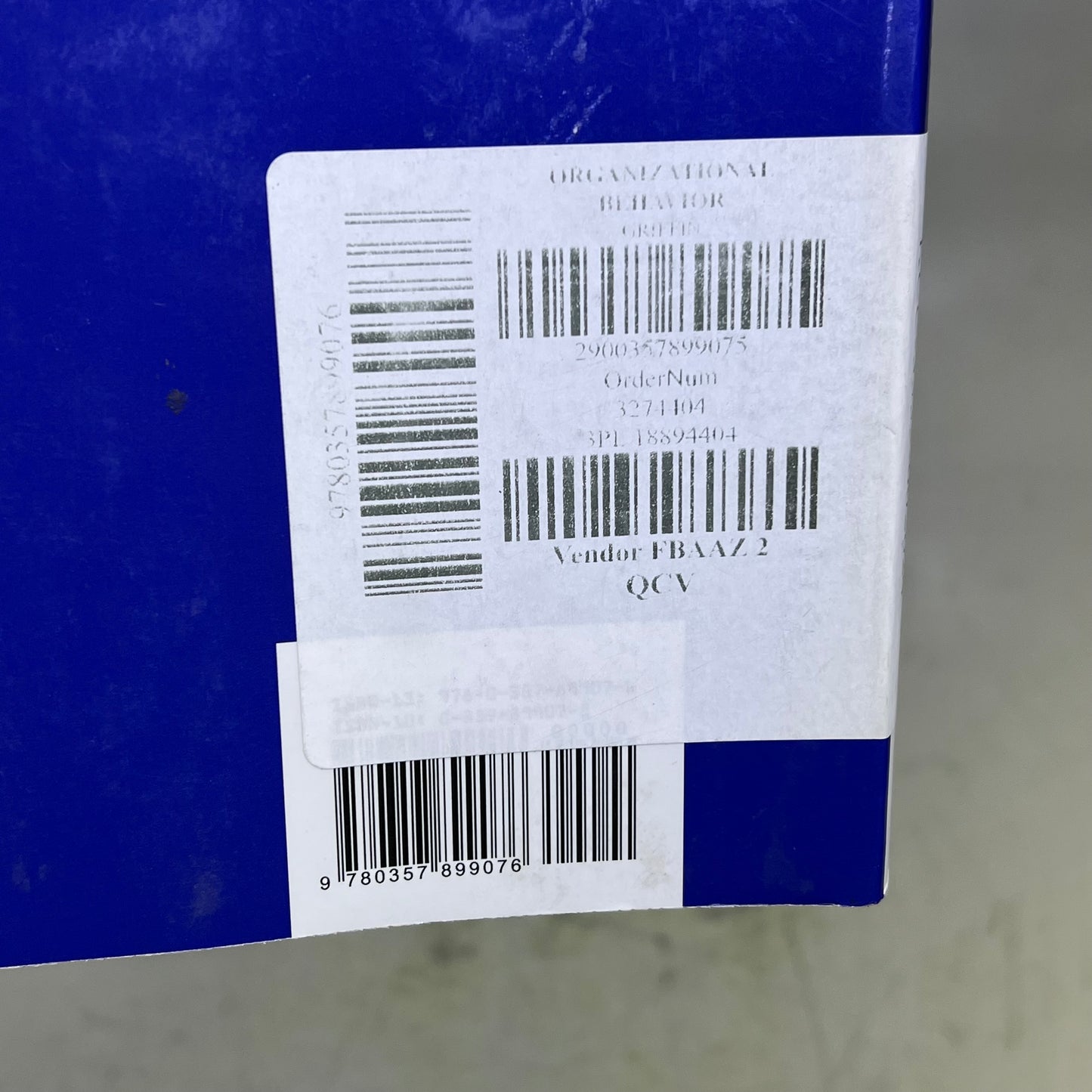 ORGANIZATIONAL BEHAVIOR Managing People & Organizations Paperback Book (As-is)