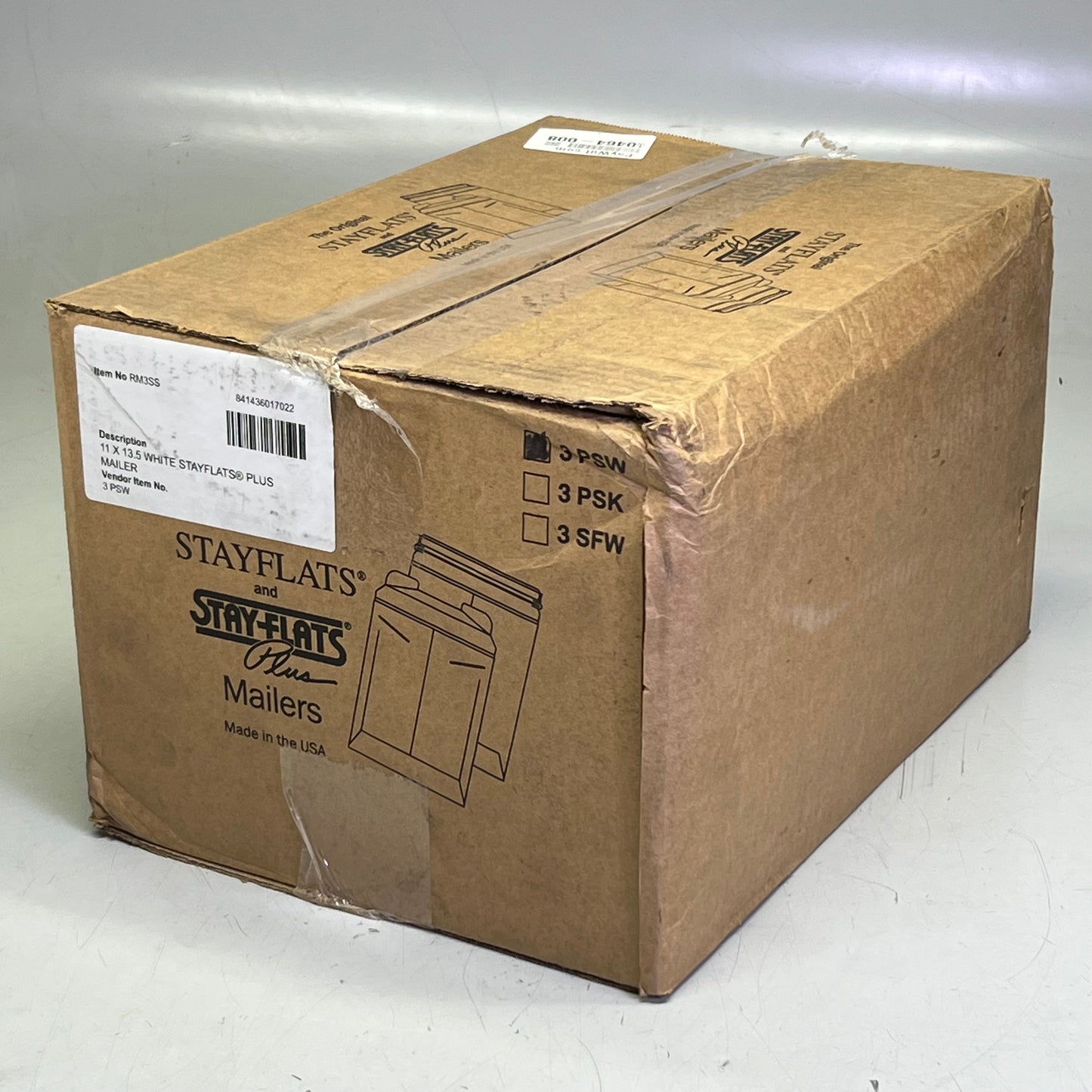 STAY FLATS (100 PACK) White Mailers Sz 11" x 13.5" RM3SS