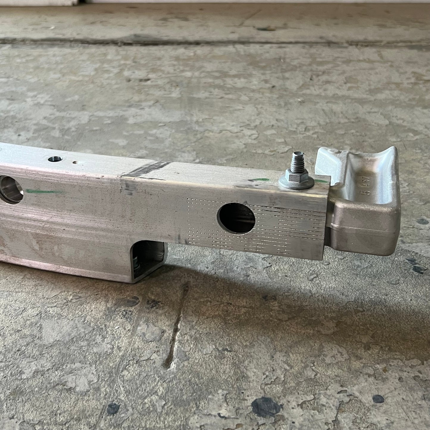 TESLA Front Bumper Sz 58" L x 3.5" H, Silver 148760100F