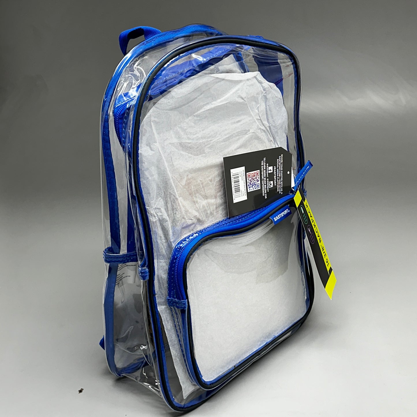 EASTSPORT Spark Clear Backpack 16"x12" Cobalt Blue/Graphite 190920PW-PLM