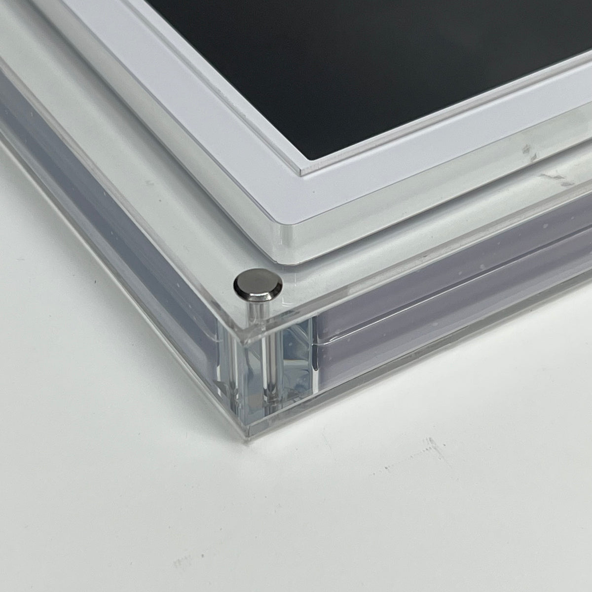 ZA@ FRAMEO Wifi Digital Picture Frame W/ Ips Touch Screen 10" Display Clear Acrylic (Used) Tested Working
