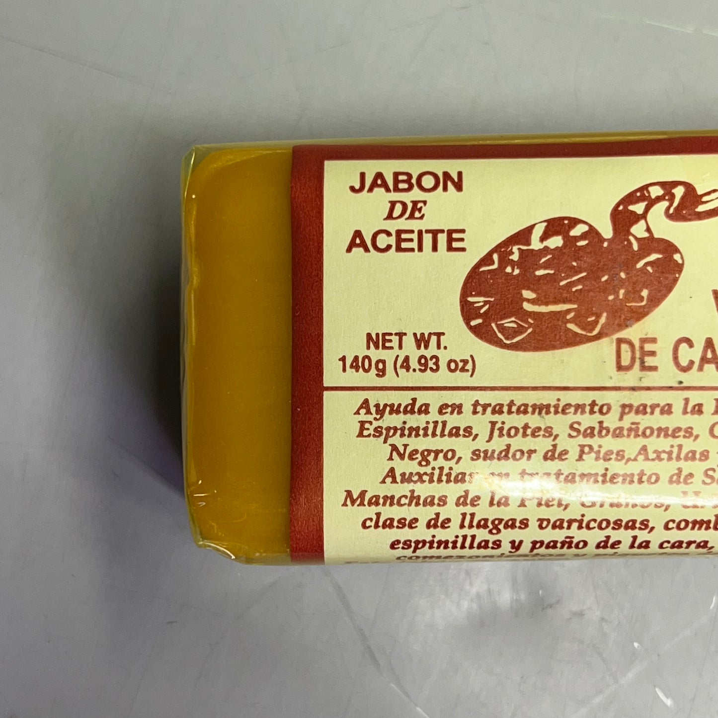 JABON DE ACEITE (3 PACK) Vibora De Cascabel Rattlesnake Soap 4.93 oz Yellow