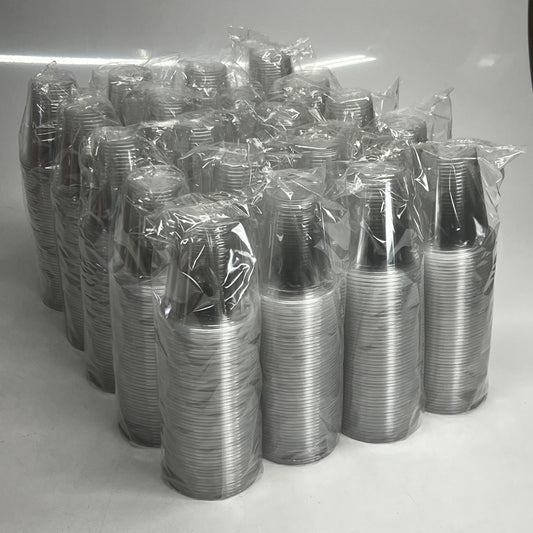 ZA@ PET SQUAT (1000 Cups) 12 oz Clear Cup PET12-98 (New Other, Distressed Box)