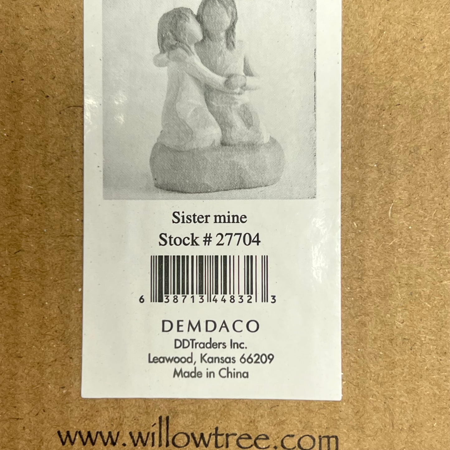 WILLOW TREE Sister Mine Resin Figurine Keepsake By Susan Lordi 4" 27704