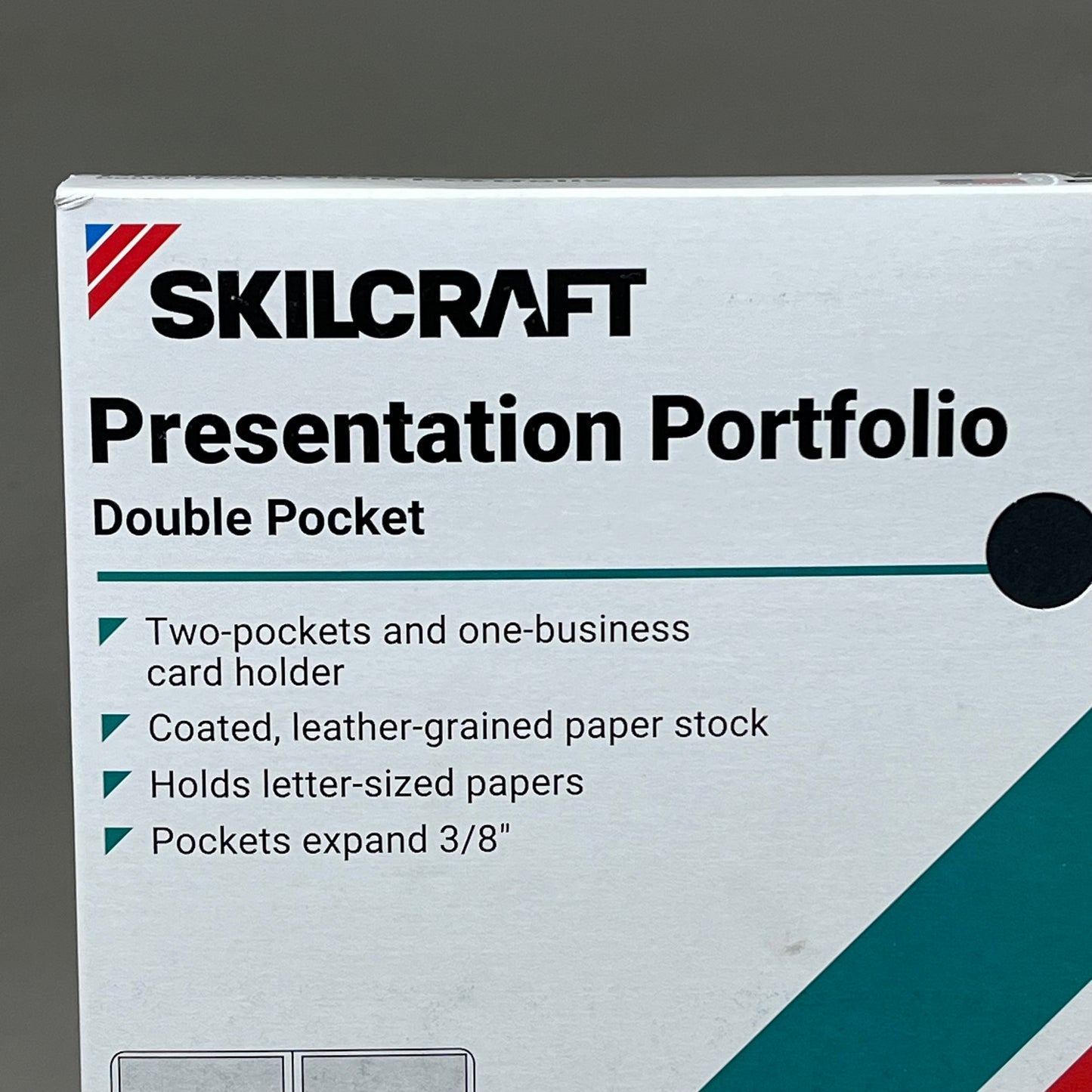 SKILCRAFT (2 PACK, 50 TOTAL) Double Pocket Presentation Portfolio Black 108635