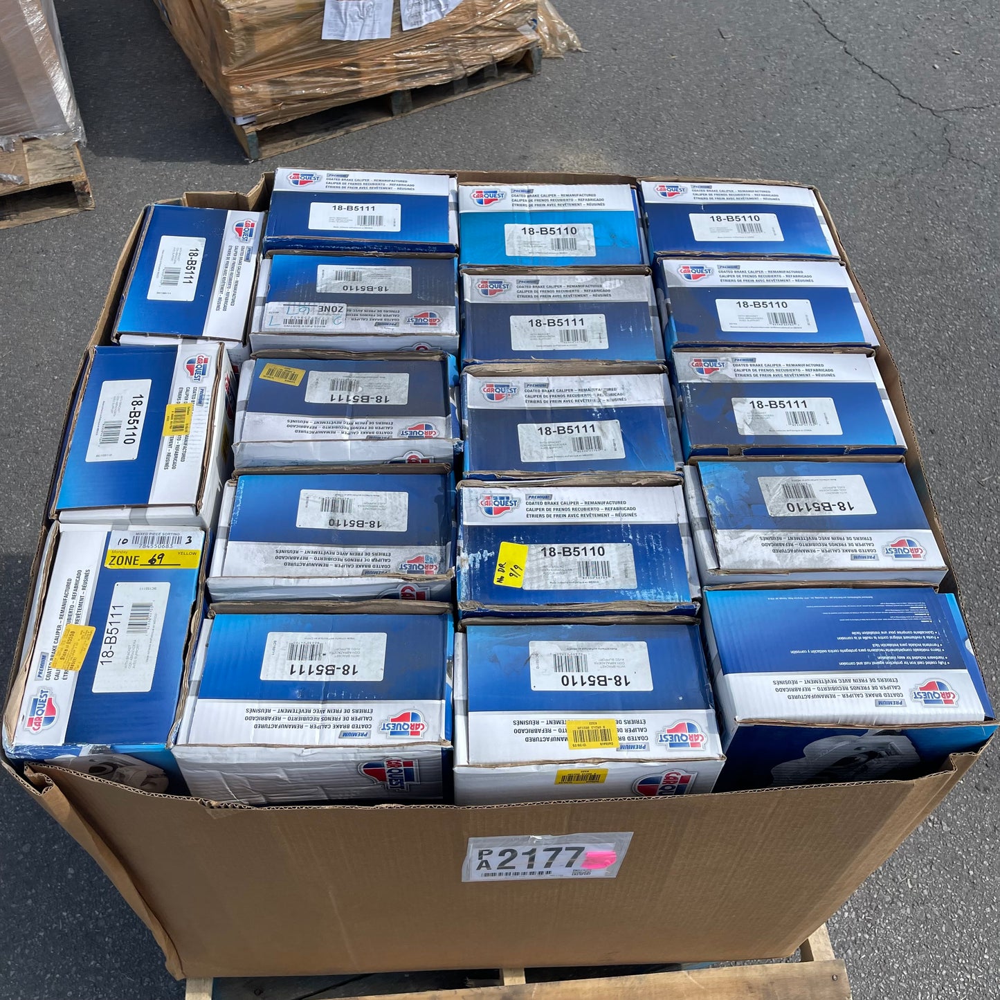 ZA@ Pallet of CAR QUEST (~36 Units) Premium Coated Brake Calipers (see images)