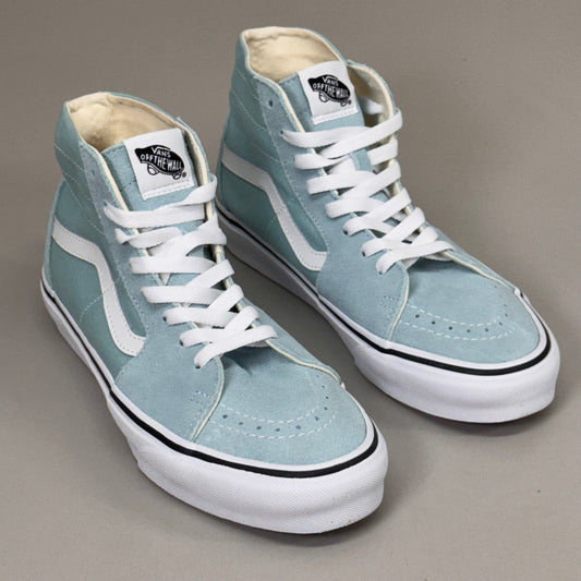 VANS Deconstructed Suede & Canvas Sk8Hi Tapered Shoe M SZ 8 W SZ 9.5 Pastel Blue