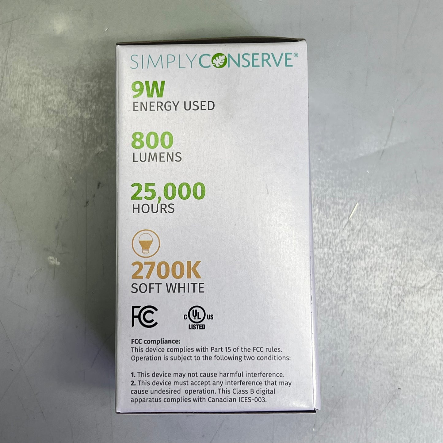 SIMPLY CONSERVE (3 PACK) LED Light Bulb 60W 800 Lumens Soft White LH09A1927KENCL