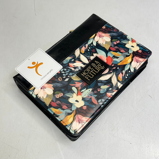 CHRISTIAN ART GIFTS Jeremiah 29:11 Botanical Faux Leather Bible Cover  6"x9"