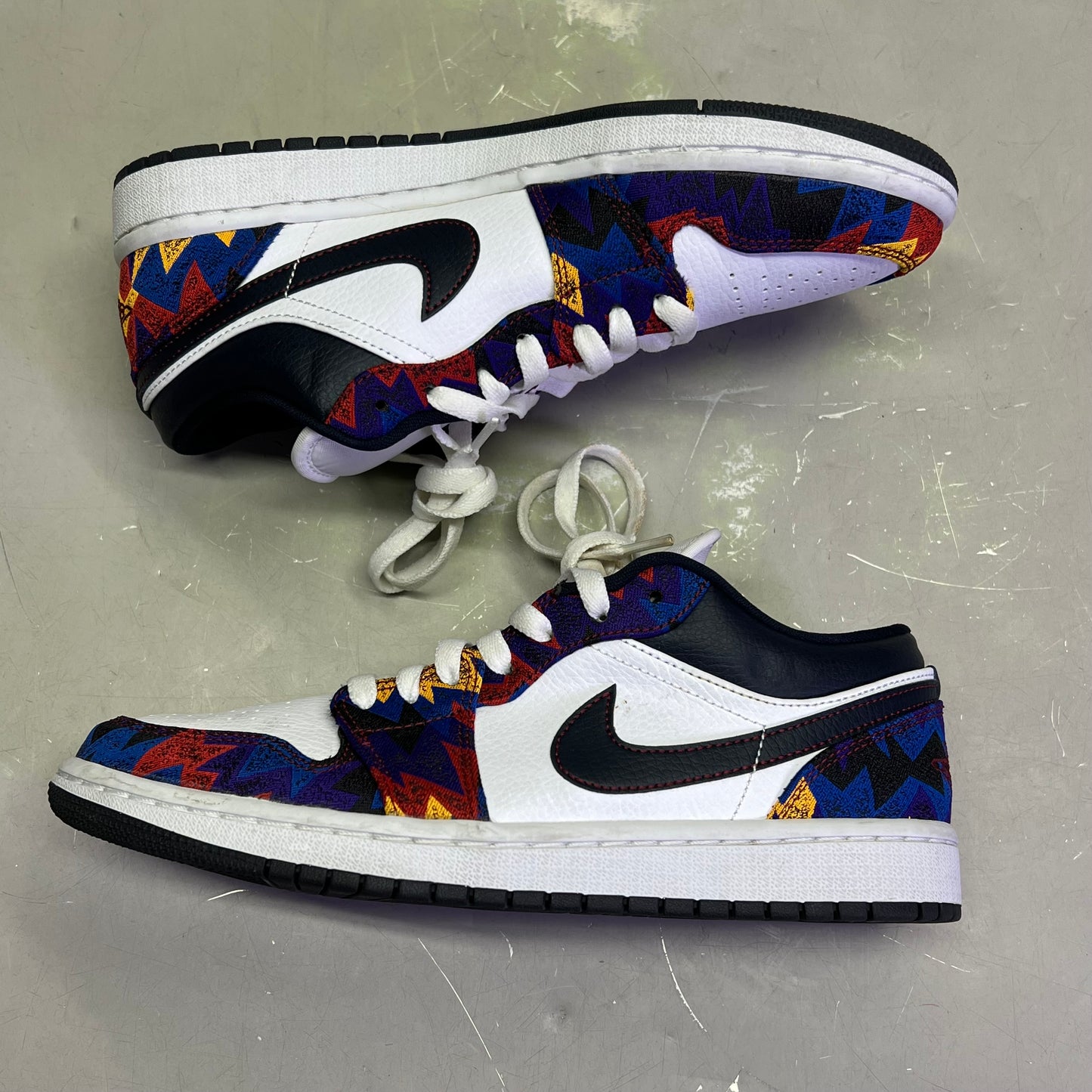 NIKE Air Jordan 1 Low SE 'Nothing But Net' Unisex Sz 7.5 Multicolor (Pre-Owned)