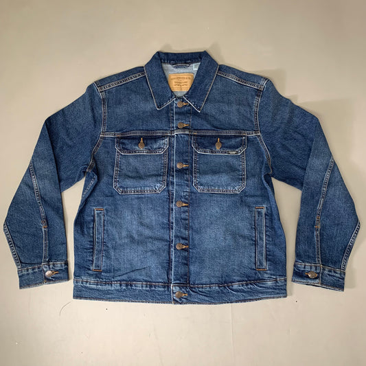 LEVIS STRAUSS Signature Chore Trucker Jacket Men's Sz M Indigo Escape A61910002