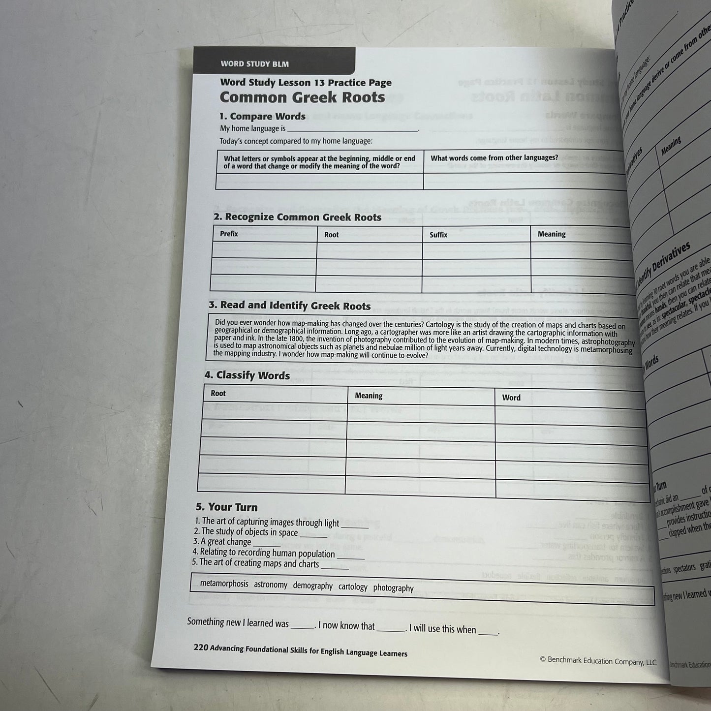 BENCHMARK Advancing Foundational Skills For English Learners Gr 6 Paperback Book
