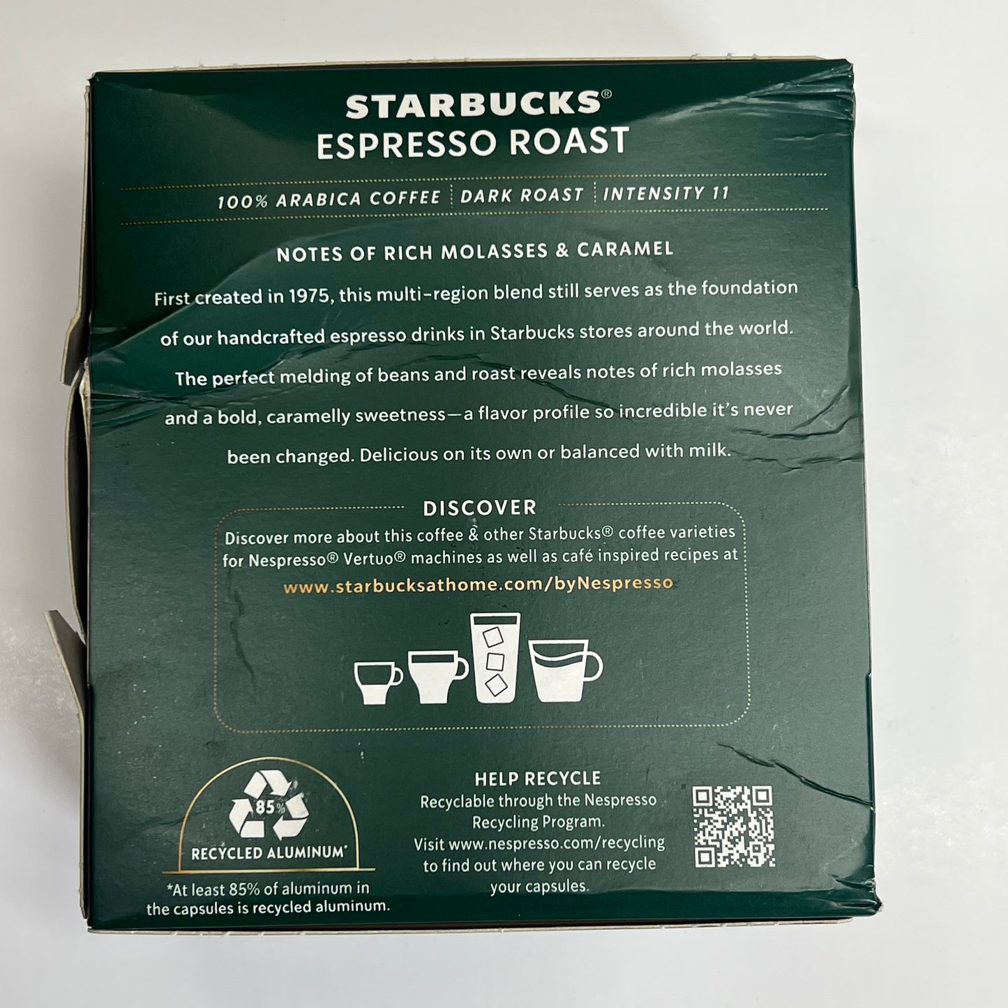 STARBUCKS (4 PACK, 10 EACH) Espresso Roast Dark Roast 100% Arabica BB 12/26