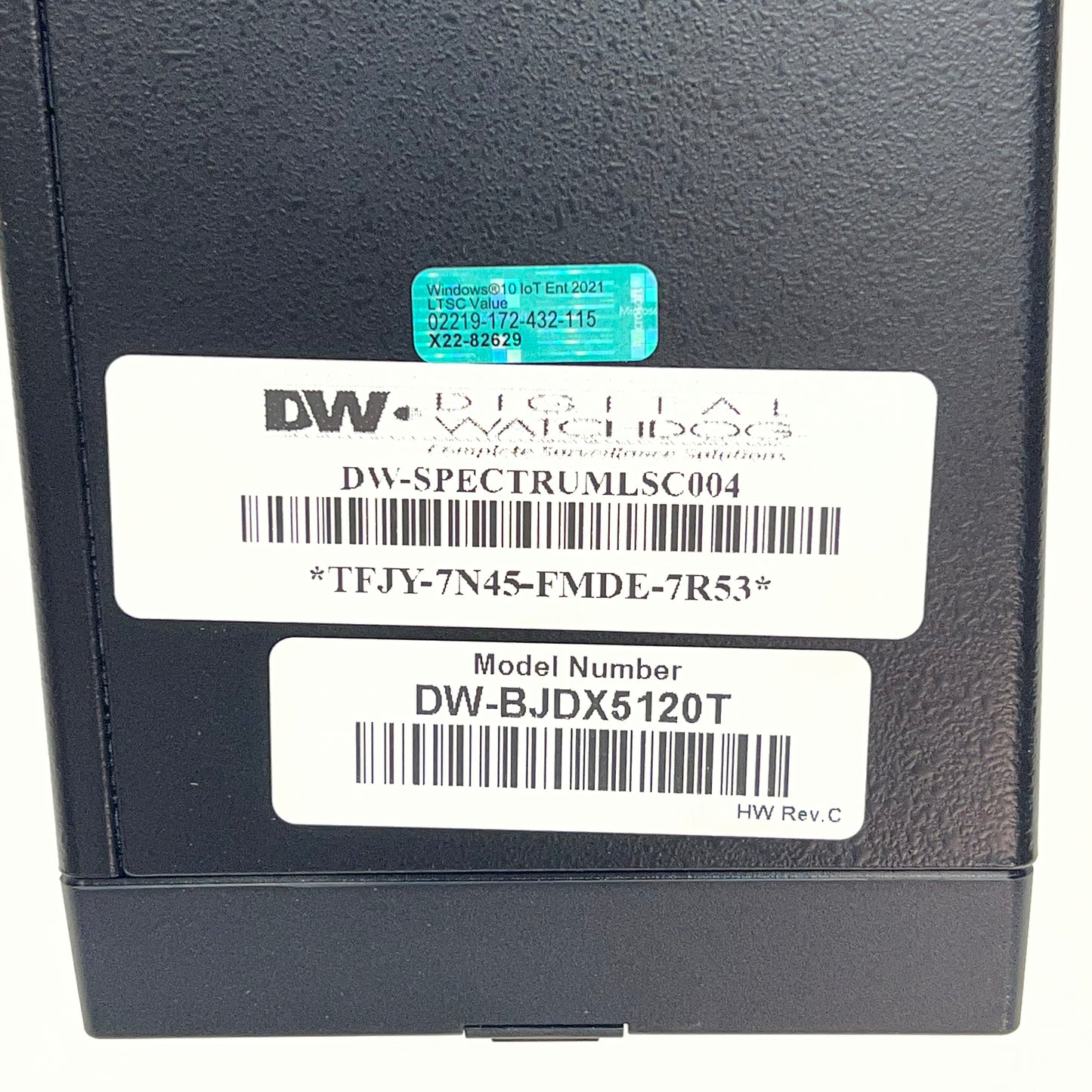 DW Blackjack Dx5 Nvr Powdered by Dw Spectrum  20TB 360 Mbps Black DW-BJDX5120T