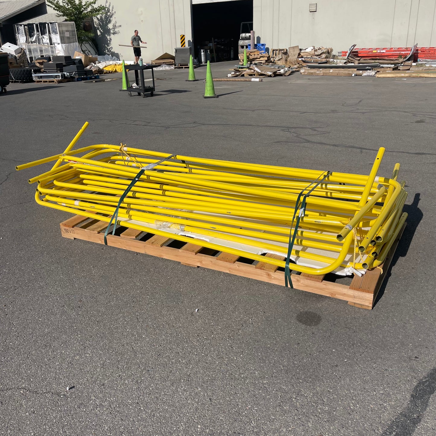 GARLOCK Stack of Yellow Steel Gates (AS-IS)