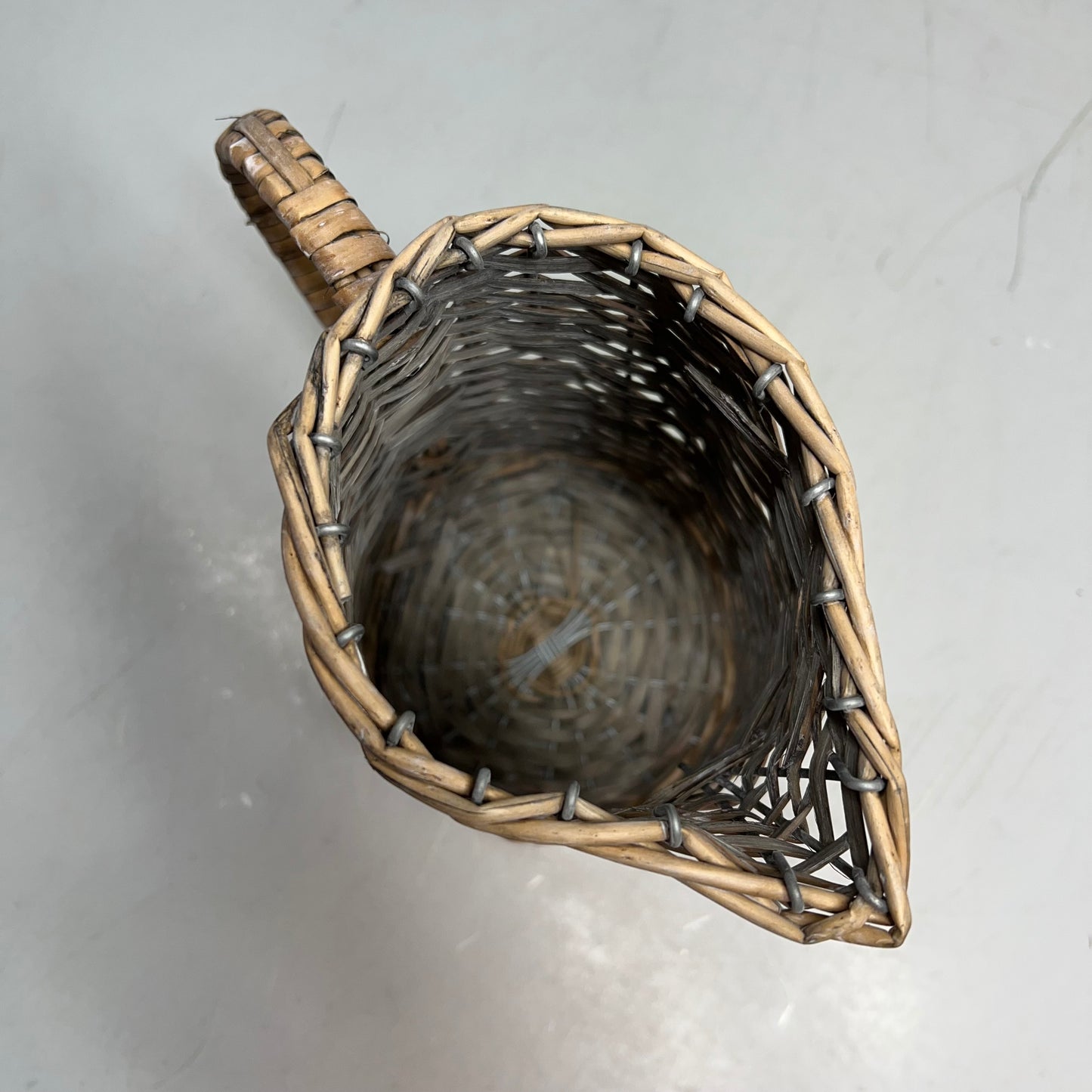 RAZ IMPORTS Natural Woven Pitcher 12" Tan/White Wash 4420663