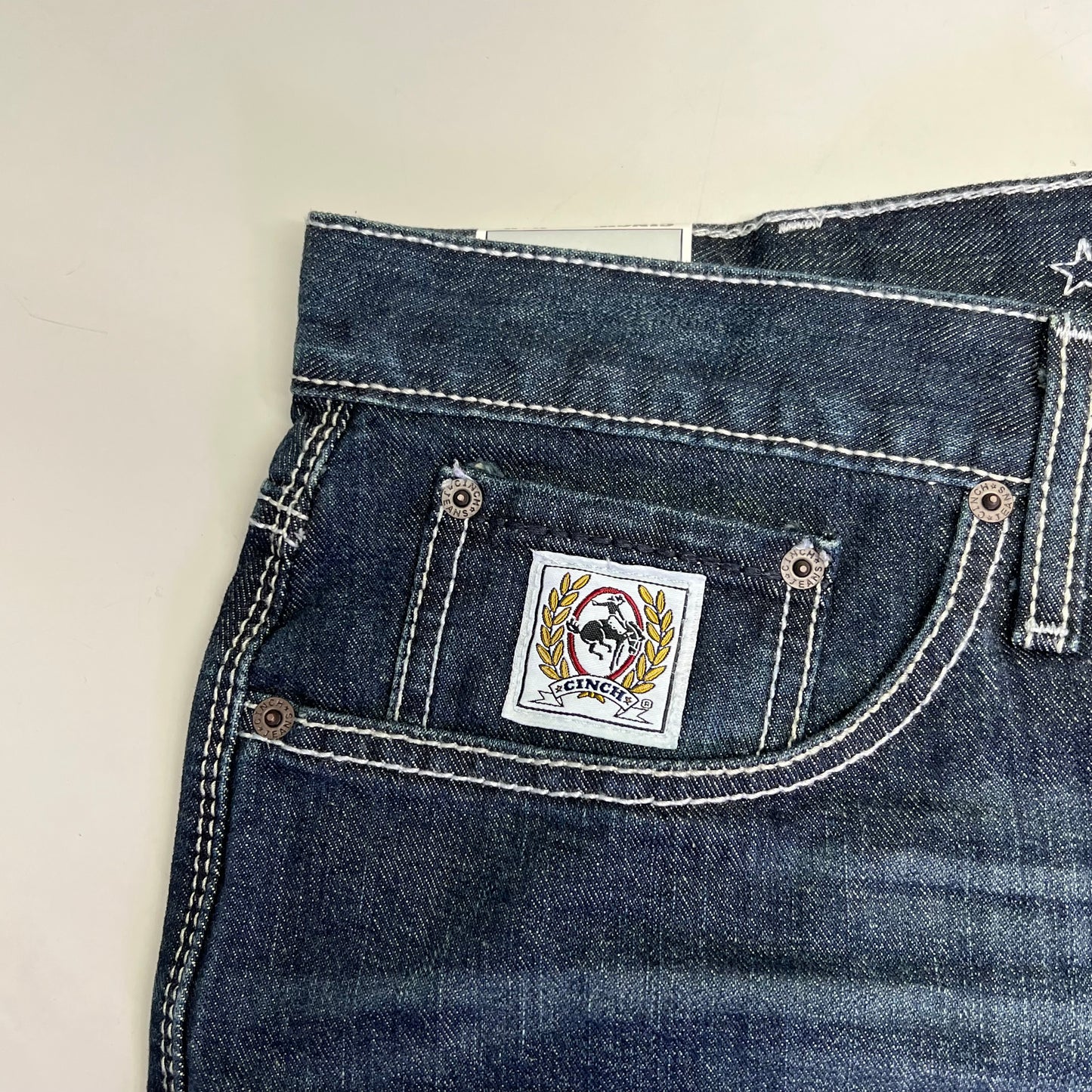 CINCH Relaxed Fit White Label Jeans Men's Sz 38 X 36 Stonewash Indigo MB92834019